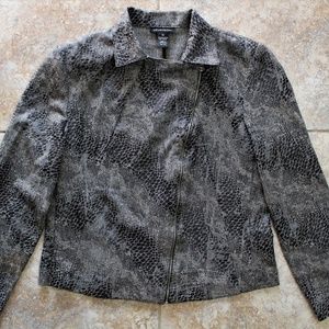 Courtenay Diag.Zip 2 way Jacket Snake Skin Pattern